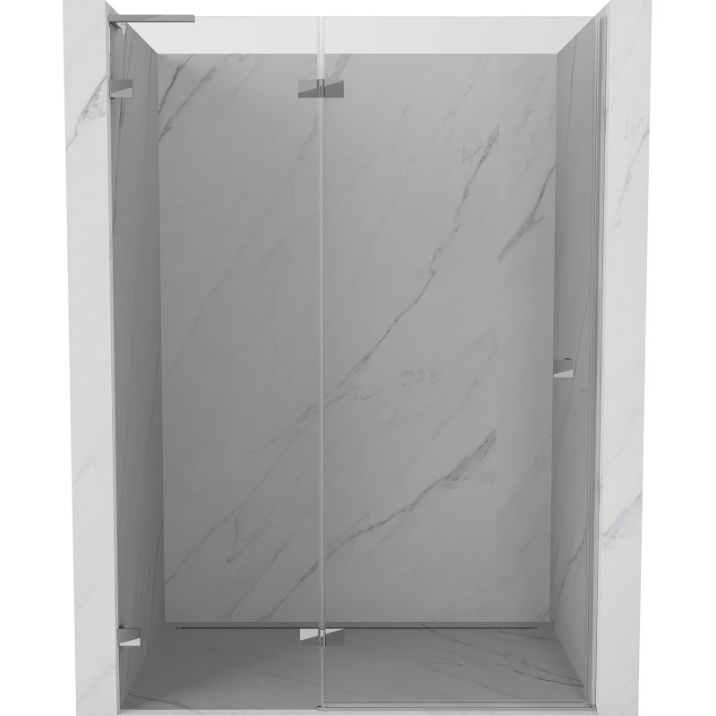 Mexen Lunar L Left-Swinging Shower Door 130 cm, Transparent, Chrome - 834L-130-000-01-00-L