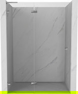 Mexen Lunar L Left Hinged Shower Door 135 cm, Transparent, Chrome - 834L-135-000-01-00-L