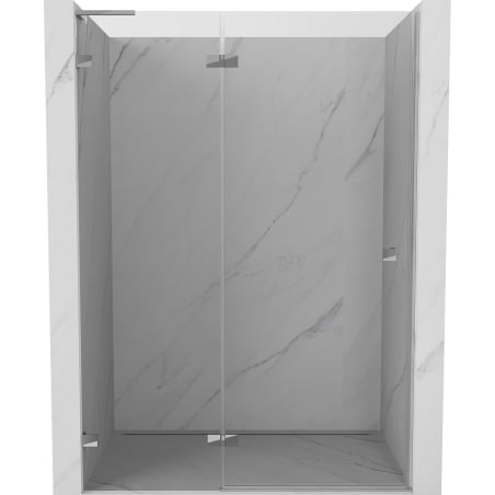Mexen Lunar L 140 cm Left Hinged Shower Door, Transparent, Chrome - 834L-140-000-01-00-L