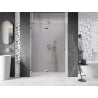 Mexen Lunar L 140 cm Left Hinged Shower Door, Transparent, Chrome - 834L-140-000-01-00-L