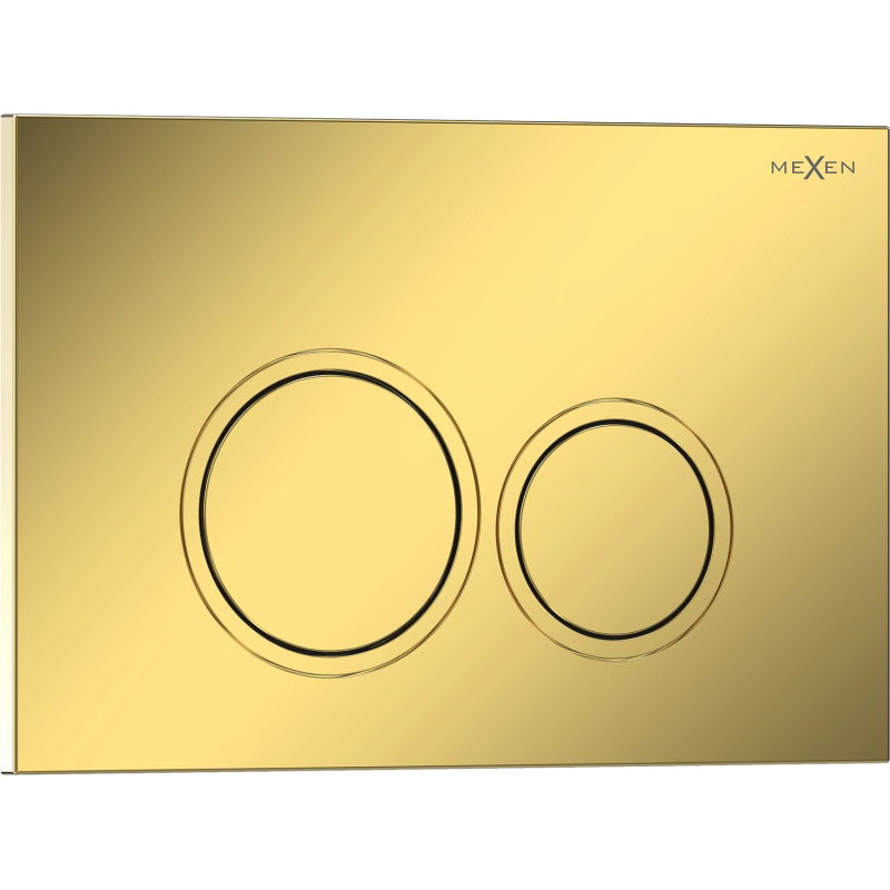 Mexen Tex 01 flush button, glossy champagne gold - 6101-08