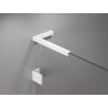 Mexen Lunar L Shower Door Pivot Left 110 cm, Clear, White - 834L-110-000-20-00-L