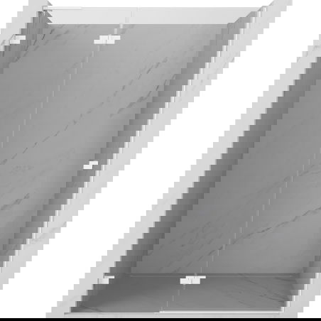 Mexen Lunar L left-hinged shower door 135 cm, transparent, white - 834L-135-000-20-00-L