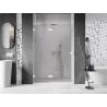 Mexen Lunar L Left Swing Shower Door 140 cm, Transparent, White - 834L-140-000-20-00-L