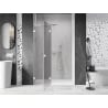 Mexen Lunar L Left Swing Shower Door 140 cm, Transparent, White - 834L-140-000-20-00-L