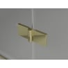 Mexen Lunar L left hinged shower door 90 cm, transparent, gold - 834L-090-000-50-00-L