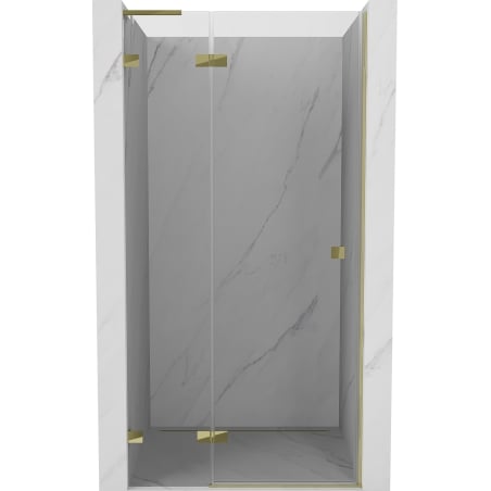 Mexen Lunar L left hinged shower door 95 cm, transparent, gold - 834L-095-000-50-00-L