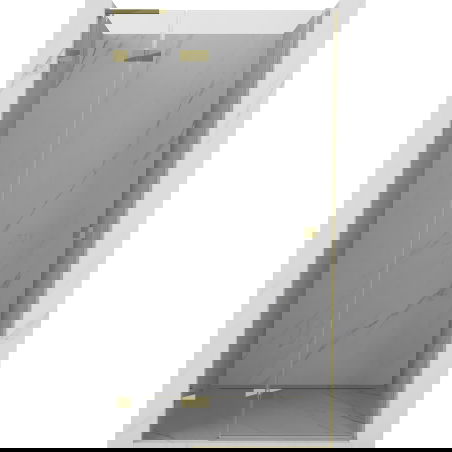 Mexen Lunar L left hinged shower door 100 cm, transparent, gold - 834L-100-000-50-00-L