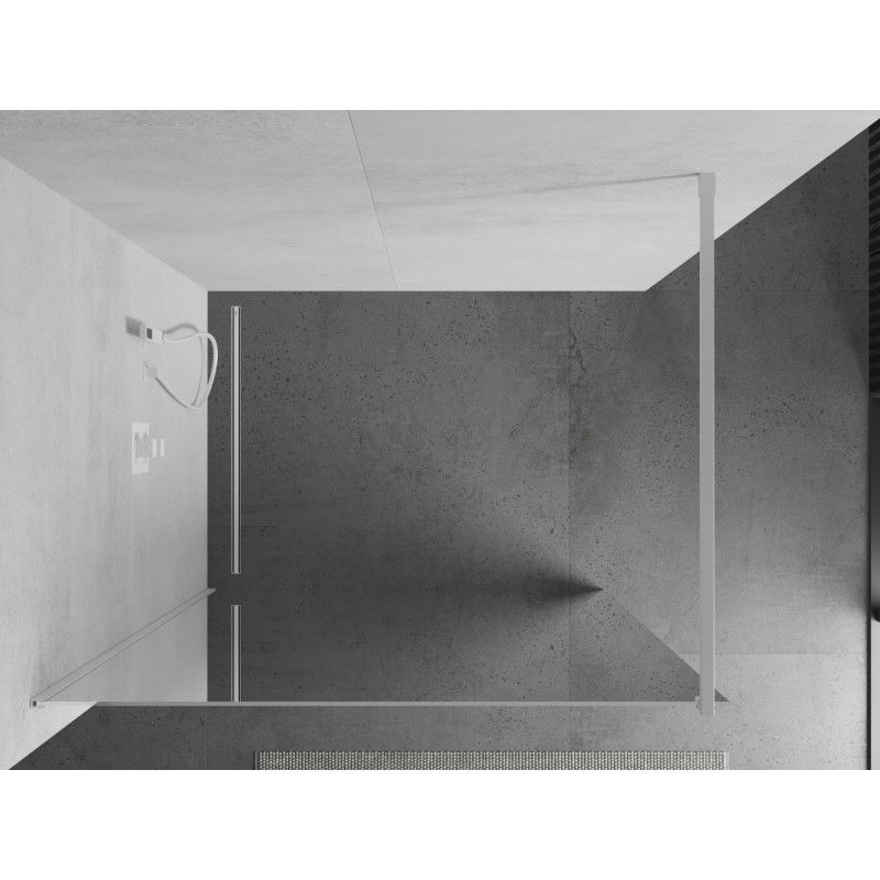 Mexen Kioto Walk-in Shower Wall 90 x 200 cm, Mirror 8 mm, White - 800-090-101-20-50
