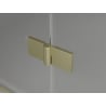 Mexen Lunar L left hinged shower door 100 cm, transparent, brushed gold - 834L-100-000-55-00-L