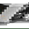 Mexen Kioto shower wall Walk-in 100 x 200 cm, black pattern 8 mm, white - 800-100-101-20-70