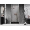 Mexen Lunar L Left Hinged Shower Door 100 cm, Transparent, Rose Gold - 834L-100-000-60-00-L