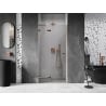 Mexen Lunar L Left Hinged Shower Door 100 cm, Transparent, Rose Gold - 834L-100-000-60-00-L