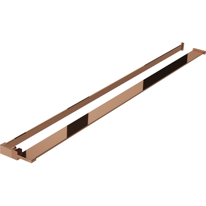 Mexen Kioto+ shower wall shelf with towel rail, rose gold - 800-02-60