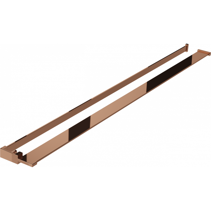 Mexen shelf for shower wall with towel rail, rose gold - 800-02-60
