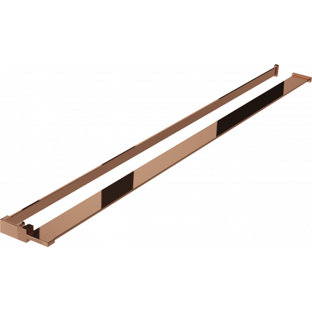 Mexen shower wall shelf with a towel rail, Rose gold - 800-02-60