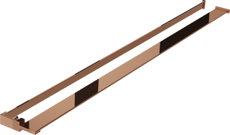 Mexen shower wall shelf with a towel rail, Rose gold - 800-02-60