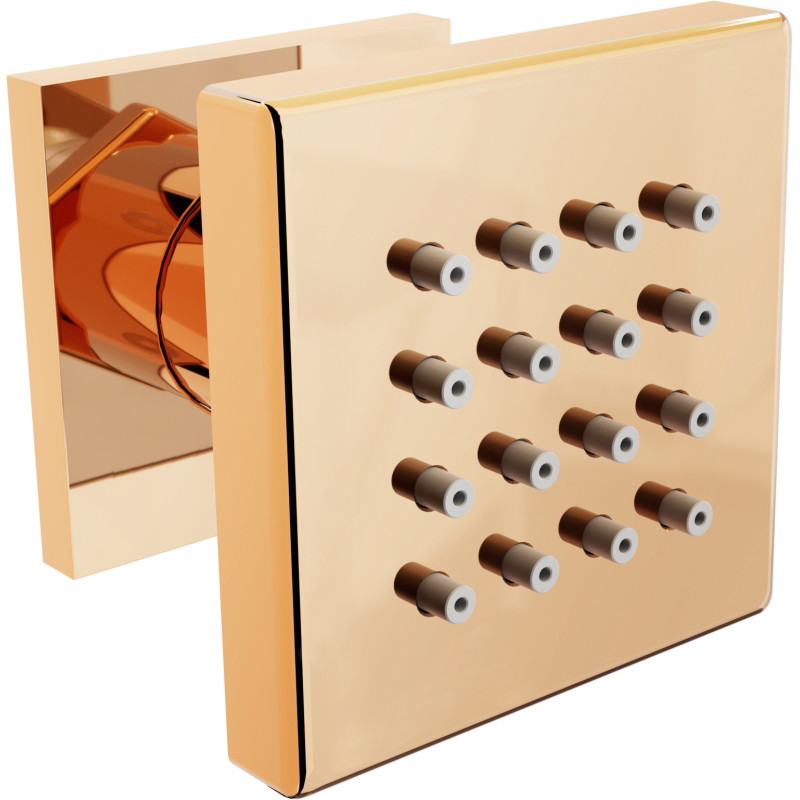 Mexen Cube surface-mounted side shower nozzle, rose gold - 79360-60
