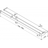 Mexen shelf for shower wall with towel railing, black - 800-02-70