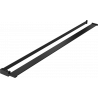 Mexen shelf for shower wall with towel rail, black - 800-02-70