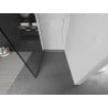 Kyoto Walk-in Shower Wall 110 x 200 cm, Black Frame 8 mm, White - 800-110-101-20-70