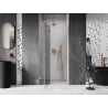 Mexen Lunar L left hinged shower door 125 cm, transparent, brushed copper - 834L-125-000-65-00-L