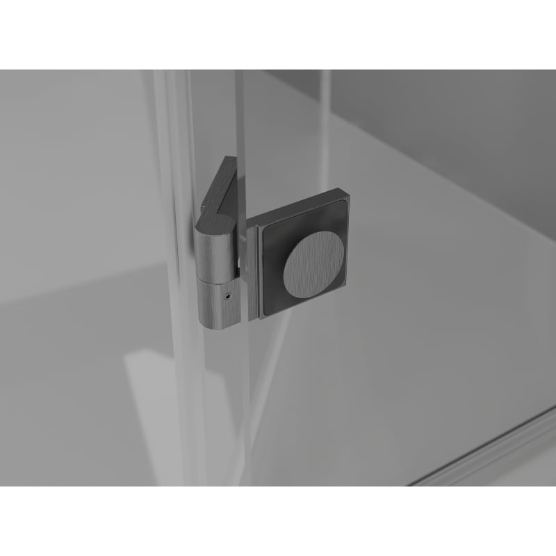 Mexen Lunar L left-hand hinged shower door 85 cm, transparent, brushed gun gray - 834L-085-000-66-00-L