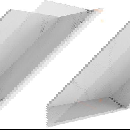 Mexen Lunar L Walk-in Shower Wall Right 50 x 200 cm, Transparent 8 mm, Brushed Copper - 830L-050-000-65-00-P