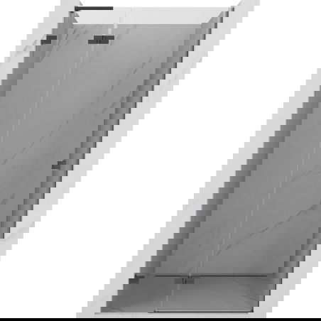Mexen Lunar L left swing shower door 125 cm, transparent, brushed gun gray - 834L-125-000-66-00-L