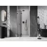 Mexen Lunar L left hinged shower door 75 cm, transparent, black - 834L-075-000-70-00-L