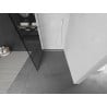 Mexen Kioto Walk-in Shower Panel 110 x 200 cm, Black Grid 8 mm, White - 800-110-101-20-77