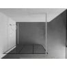 Mexen Kioto Walk-in Shower Panel 110 x 200 cm, Black Grid 8 mm, White - 800-110-101-20-77