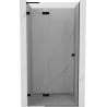 Mexen Lunar L left hinged shower door 120 cm, transparent, black - 834L-120-000-70-00-L