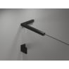 Mexen Lunar L left hinged shower door 120 cm, transparent, black - 834L-120-000-70-00-L