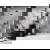 Mexen Lunar L Left-Side Hinged Shower Door 140 cm, Transparent, Black - 834L-140-000-70-00-L