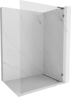 Mexen Lunar L Walk-in Shower Screen Right 100 x 200 cm, Transparent 8 mm, Brushed Gun Gray - 830L-100-000-66-00-P