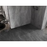 Mexen Lunar L Walk-in Shower Screen Right 100 x 200 cm, Transparent 8 mm, Brushed Gun Gray - 830L-100-000-66-00-P