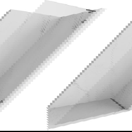 Mexen Lunar L Walk-in Shower Wall Right 120 x 200 cm, Transparent 8 mm, Brushed Gun Gray - 830L-120-000-66-00-P