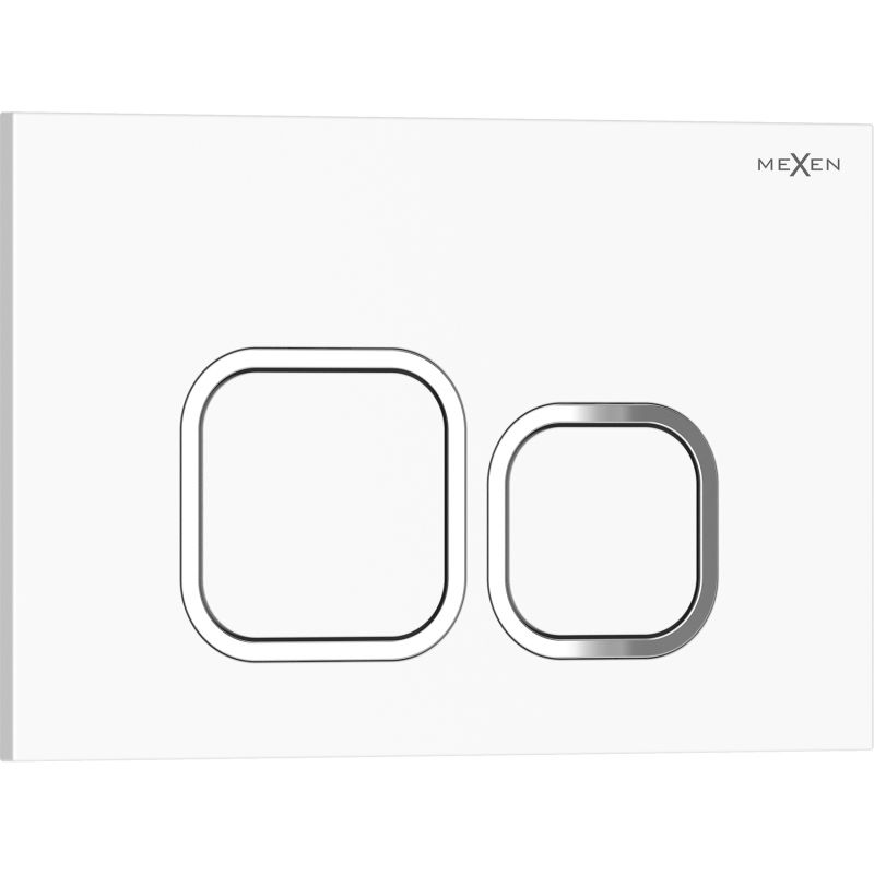 Mexen Tex 03 flush button, glossy white - 6103-01