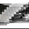 Mexen Kioto shower screen 120 x 200 cm, Transparent/Black pattern 8 mm, White - 800-120-101-20-78