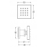 Mexen surface-mounted side nozzle, gun gray brushed - 79360-66