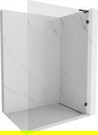 Mexen Lunar L Walk-in Shower Wall Right 90 x 200 cm, Transparent 8 mm, Black - 830L-090-000-70-00-P