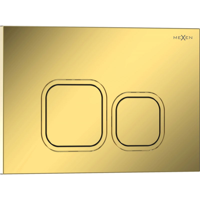 Mexen Tex 03 flush button, glossy champagne gold - 6103-08