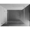 Mexen Kioto shower screen 90 x 200 cm, Transparent/White pattern 8 mm, White - 800-090-101-20-85