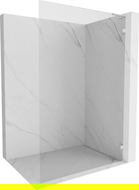 Mexen Lunar L Walk-in Shower Wall Right 80 x 200 cm, Transparent 8 mm, Brushed Nickel - 830L-080-000-97-00-P