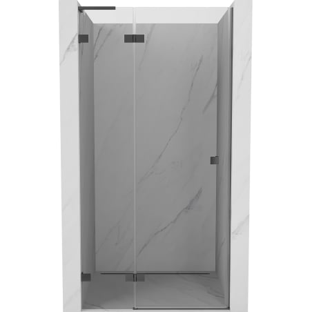 Mexen Lunar L Left Swing Shower Door 70 cm, Transparent, Gun Metal - 834L-070-000-95-00-L