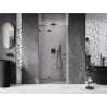 Mexen Lunar L Left Swing Shower Door 70 cm, Transparent, Gun Metal - 834L-070-000-95-00-L