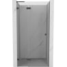 Mexen Lunar L Left Swing Shower Door 80 cm, Transparent, Gun Metal - 834L-080-000-95-00-L