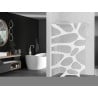 Mexen Kioto Walk-in Shower Screen 110 x 200 cm, White Wave 8 mm, White - 800-110-101-20-97