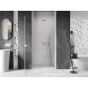 Mexen Lunar-B 60 cm Left Hinged Shower Door, Transparent, White - 832-060-000-20-00-L